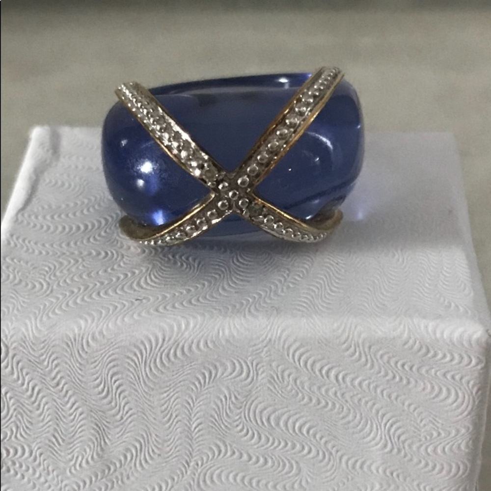 Purple Lucite Ring size 6